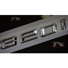 DK Tuning Bmw 320İ Bagaj Krom Metal 3m 3D Yazı Logo