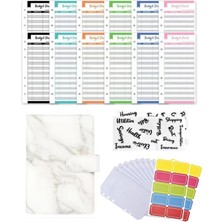 Strade Store A6 Defter Binder Fermuar Zarfları ile Şeffaf Cepler Pu Deri Beyaz (Yurt Dışından)