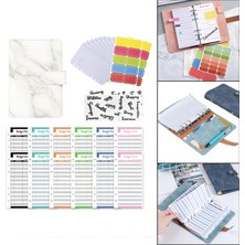 Strade Store A6 Defter Binder Fermuar Zarfları ile Şeffaf Cepler Pu Deri Beyaz (Yurt Dışından)