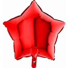 Rönesans Parti Sevgililer Günü Kırmızı Folyo Yıldız Balon 45 cm 1 Adet