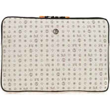 Bilik Deri Monogram Bej Unisex Laptop & Evrak Çantası Blkor Laptop-Mn