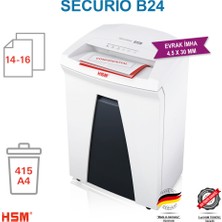 Hsm Securıo B24 - Çapraz/konfeti Kesim 4,5X30MM Evrak Imha Makinesi / Kağıt Kırpma Makinesi - CD Imha Makinesi - 35LT