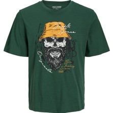 Jack & Jones Jorroxbury Tee Ss Crew Neck Sn Yeşil Erkek T-Shirt 12227779-Trekk