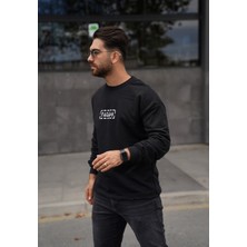 EM Brothers Sweatshirt Oversize Siyah Baskılı