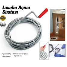 Ozaslan Lavabo Açma Teli Sustası - 8 Metre Gider Açıcı Tel Banyo Mutfak Lavabo Açıcı Tel