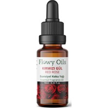 Flowy Oils Kırmızı Gül Saf Esansiyel Uçucu Koku Yağı Esans Buhurdanlık Yağı Difüzör Esansı Fragrance 10 ml