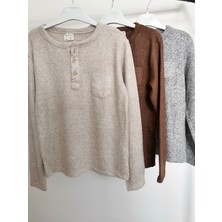 Azc Kids Bej Yumoş Unisex Çocuk Üst