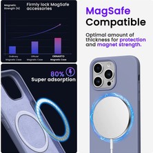 MTK Moveteck iPhone 12 Pro Max Kılıf Magsafe Wireless Şarj Özellikli Sıvı Jel Lansman Renkli Silikon