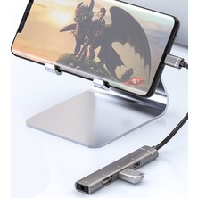 Vendas 4'lü Type-C + 3.5mm Jack + USB Girişli Çoğaltıcı Adaptör Çevirici Hub