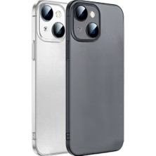 Vendas iPhone 13 Uyumlu ( iPhone 13 ) Frosted Glass Serisi Ultra Ince Şeffaf Kamera Korumalı Kıl