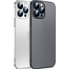 Vendas iPhone 13 Pro Uyumlu (13 Pro) Frosted Glass Serisi Ultra Ince Şeffaf Kamera Korumalı Kılıf