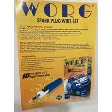 Worg Tofaş Doğan Slx Şahin S 1.4-1.6 8V 93-02 8.5 mm Dikey Distribütörler Için Uyumlu Buji Kablosu F3052