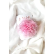 Le Mabelle Pembe  Tül Çiçek Kız Çocuk Klips Toka