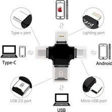 Enfein 4in1 Ios Android Ile Uyumlu Lightning/type-C/micro Uyumlu Sd Kart Dönüştürücü