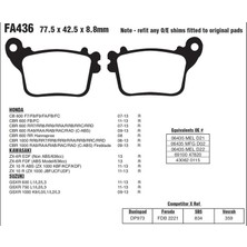 Nissin Hon. Cbr 1000 06-18 Ebc Arka Fren Balatası
