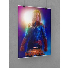 Saturndesign Captain Marvel Poster 45X60CM Afiş - Kalın Poster Kağıdı Dijital Baskı