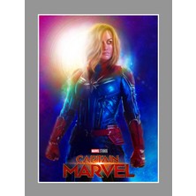 Saturndesign Captain Marvel Poster 45X60CM Afiş - Kalın Poster Kağıdı Dijital Baskı