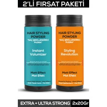 Fontenay Saç Şekillendirici Pudra Toz Wax Mat Effect ve Ultra Strong 20GR + Şekil Tarak'ı 2 + Saç Spreyi 2 400ML 4'lü Set