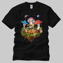 Built By Crazy Hippie Mushrooms Camping Psychedelic Forest Fungi Unisex Tişört