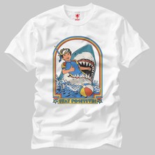 Built By Crazy This Is Me Funny Stay Positive Shark Attack Unisex Tişört