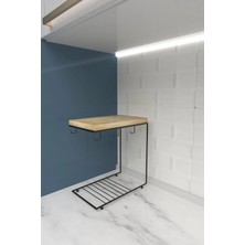 Msy Trend Mutfak Bar Otel Tezgah Üstü Metal Kahve Fincan Askılığı Düzenleyici Kahve Köşesi Kahve Fincan Standı