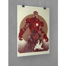 Iron Man Poster 45X60CM Demir Adam Afiş - Kalın Poster Kağıdı Dijital Baskı