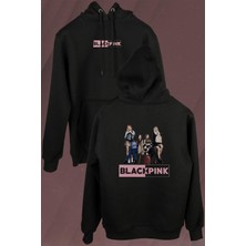 Kendim Seçtim Black Pink Blackpink Kaset Müzik Güney Kore Ön ve Arka Baskılı Sweatshirt Kapüşonlu Hoodie