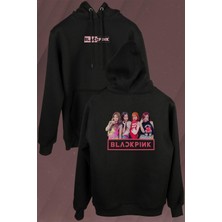 Kendim Seçtim Black Pink Blackpink Kaset Müzik Güney Kore Ön ve Arka Baskılı Sweatshirt Kapüşonlu Hoodie