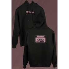 Kendim Seçtim Black Pink Blackpink Kaset Müzik Güney Kore Ön ve Arka Baskılı Sweatshirt Kapüşonlu Hoodie