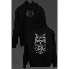 Kendim Seçtim Owl Baykuş Üzgün Kız Güçlü Kadın Ön ve Arka Baskılı Sweatshirt Kapüşonlu Hoodie