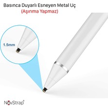 Novstrap Samsung Galaxy Tab A7 T500 T505 T507 Için Dokunmatik Tablet Kalemi Stylus Yazı Çizim DZ870