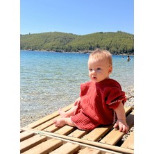 Barine Cocoon Pamuk Müslin Bebek Plaj Pançosu Kiremit Kırmızısı