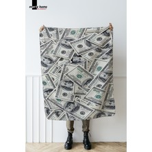 Marte Home Dolar Desenli Tek Taraflı 100X170 cm Polar Tv Battaniyesi