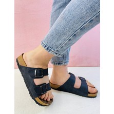 Yıldız Shoes Unisex Ortopedik Taban Günlük Rahat Çift Bantlı Tokalı Sahil Tatil Yazlık Dışarı Misafir Ev Terliği