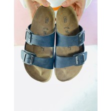 Yıldız Shoes Unisex Ortopedik Taban Günlük Rahat Çift Bantlı Tokalı Sahil Tatil Yazlık Dışarı Misafir Ev Terliği