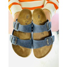 Yıldız Shoes Unisex  Taban Günlük Rahat Çift Bantlı Tokalı Sahil Tatil Yazlık Dışarı Misafir Ev Terliği