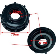 Kesoto Bahçe Ibc Tank Adaptörü DN20 Tahliye Tapası Su Bağlantı Valfı Bağlantı (Yurt Dışından)
