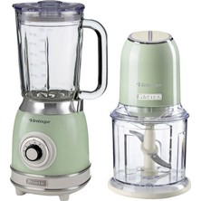 Ariete Vintage Yeşil Cam Blender ve 4 Bıçaklı Rondo Seti