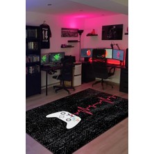 Homshtag Oyun Ritmi Pamuklu Dokuma Tabanlı Yıkanabilir Kaymaz Dekoratif Oyuncu Halısı