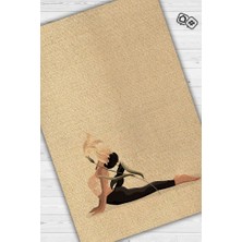 Homshtag Pilates Bej Renkli Yoga Sever Halısı Hediyelik Yıkanabilir Düz Renk Halı Meditasyon Halısı