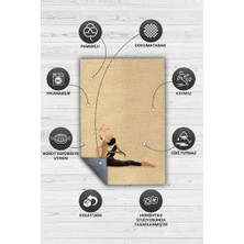 Homshtag Pilates Bej Renkli Yoga Sever Halısı Hediyelik Yıkanabilir Düz Renk Halı Meditasyon Halısı