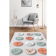 Homshtag Yoga Dünyam Açık Renkli Halı Yoga Sever Halısı Minimalist Hediyelik Halı Yoga Halısı