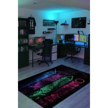 Homshtag Joystick Dokuma Tabanlı Yıkanabilir Kaymaz Gamer Halısı