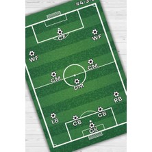 Homshtag Formasyon 4-3-3 Pamuklu Dokuma Tabanlı Yıkanabilir Kaymaz Dekoratif Futbol Sever Halısı
