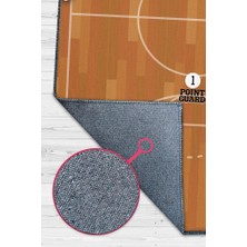 Homshtag Basketbol İçin Doğdum Pamuklu Dokuma Tabanlı Yıkanabilir Kaymaz Basketbol Sever Halısı