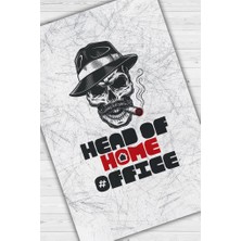 Homshtag Açık Gri Yazılı Ofis Halısı Özel Tasarım Baskı Halı  Yıkanabilir Dekoratif Home Office Halı