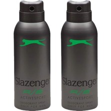 Slazenger 2 Adet Active Sport Yeşil A / S Erkek Deodorant Sprey 150 ml