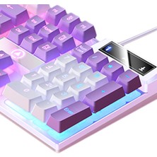 Perfect Mekanik Oyun Klavyesi Rgb Arkadan Aydınlatmalı Usb Type-C 104 Anahtarlar Windows White Için Rahat (Yurt Dışından)