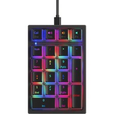 Perfect 21 Keys Mekanik Sayısal Tuş Takımı Rgb Led Başlangıç Siyah Için Başlangıç Başlangıç (Yurt Dışından)