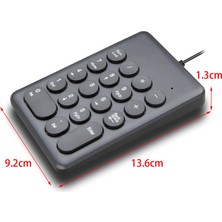 Perfect Numpad Hafif 18 Anahtar Usb Type-C Klavye Finansal Muhasebe Için Uygun 269Key Siyah (Yurt Dışından)